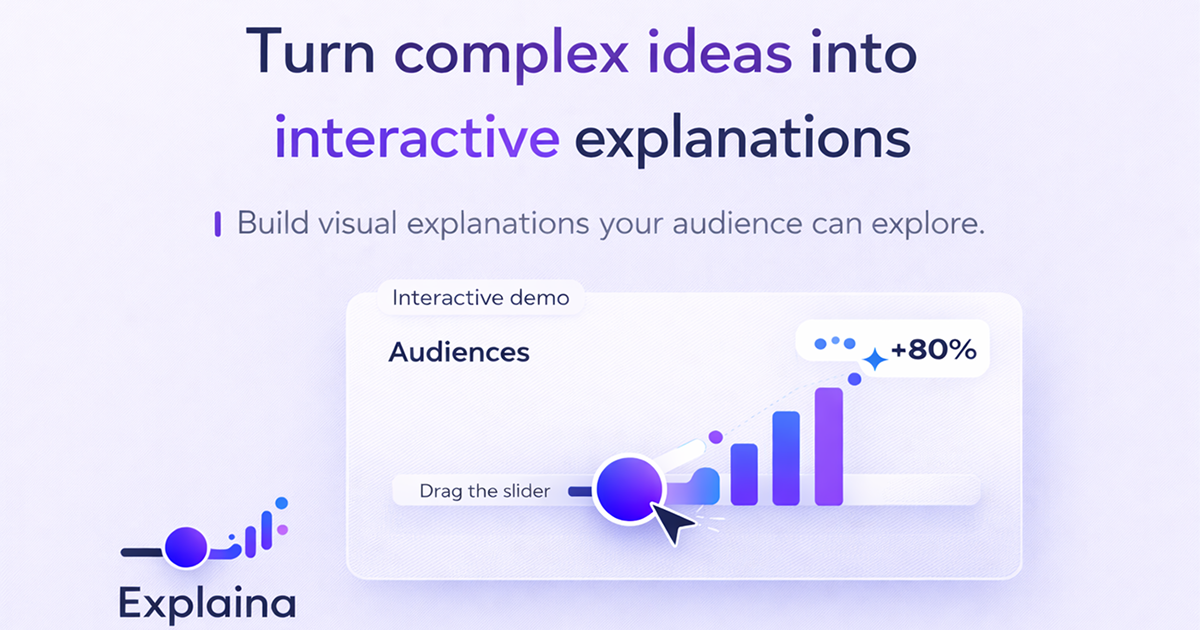 Explaina — Create interactive explanations without coding